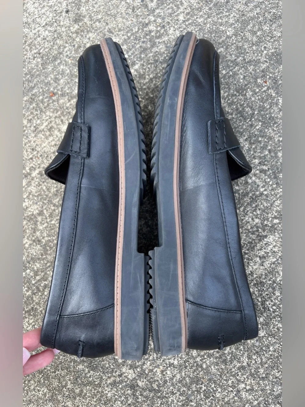 Clarks Black Leather Penny Loafers Women’s Size 10 Classic Comfort Shoes